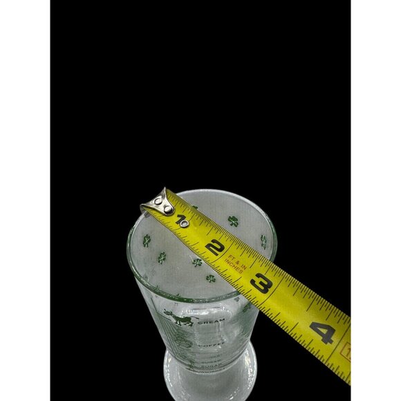 Irish Coffee Glass With Green Shamrock Pattern & Recipe Detail St Patrick's Day - Picture 4 of 11